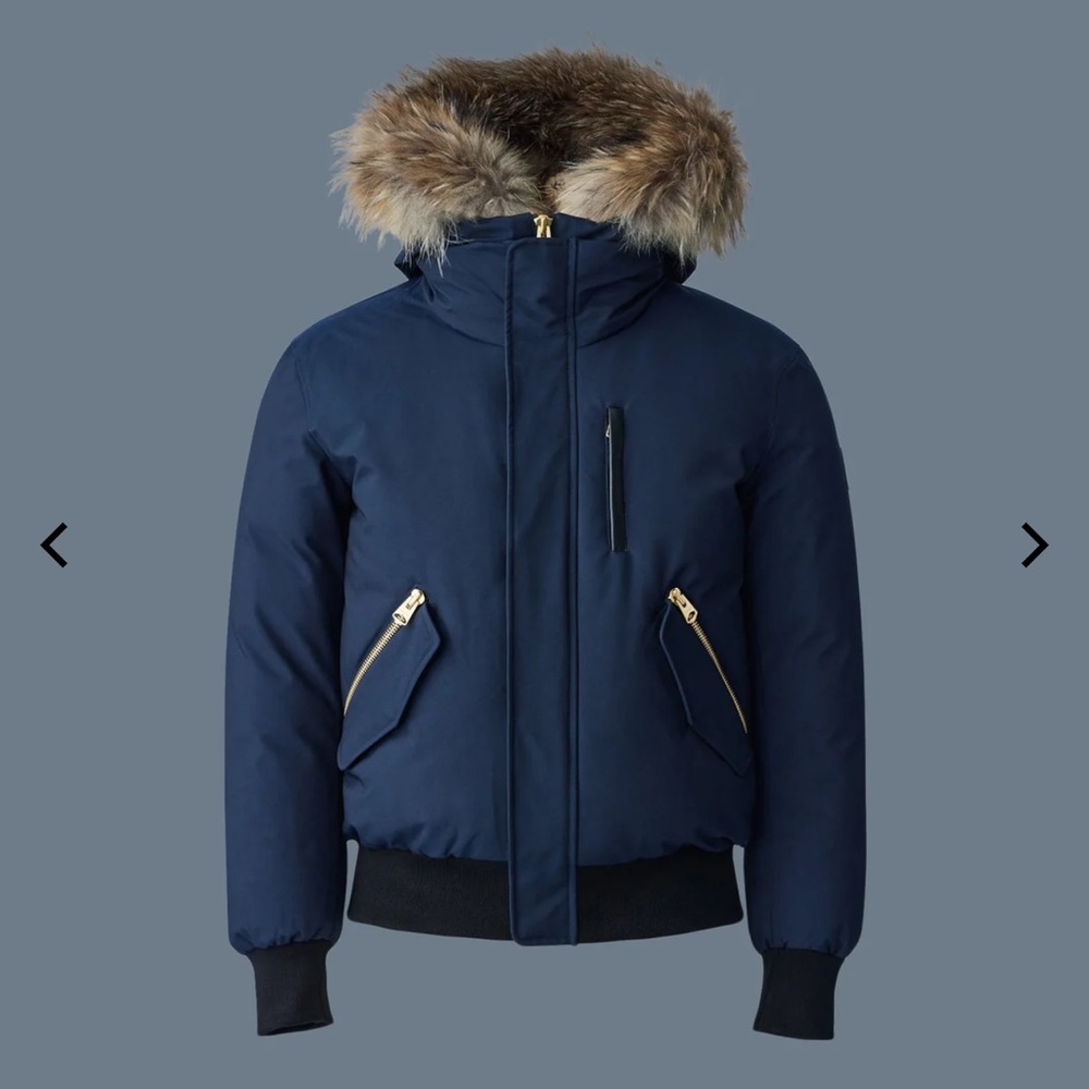 Mackage Men’s Dixon bomber jacket navy size 46
